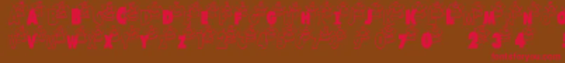 Losangeles Font – Red Fonts on Brown Background