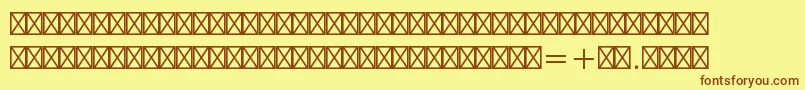 Шрифт Europeanpistd2 – коричневые шрифты на жёлтом фоне