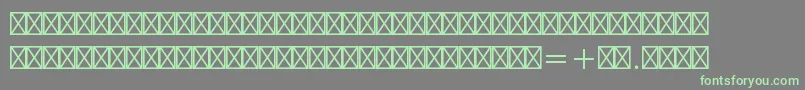 フォントEuropeanpistd2 – 灰色の背景に緑のフォント