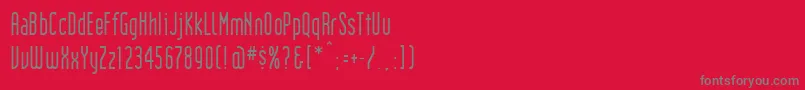 フォントIndustrial – 赤い背景に灰色の文字