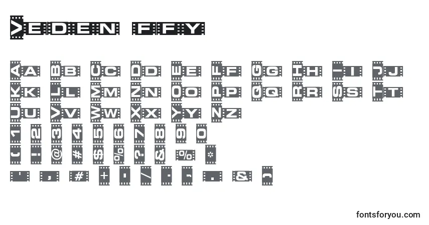 Schriftart Veden ffy – Alphabet, Zahlen, spezielle Symbole