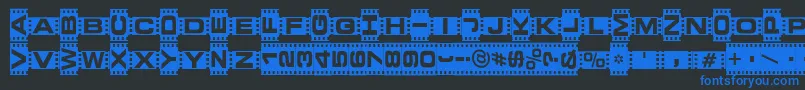 Police Veden ffy – polices bleues sur fond noir