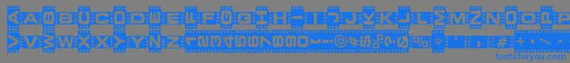 Fonte Veden ffy – fontes azuis em um fundo cinza