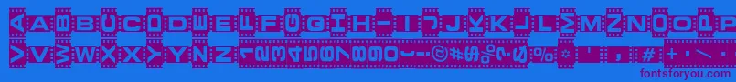 Veden ffy Font – Purple Fonts on Blue Background