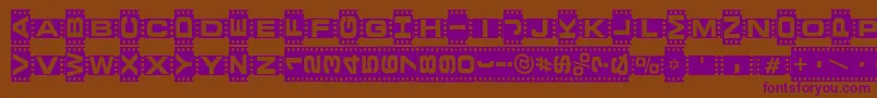 Veden ffy Font – Purple Fonts on Brown Background