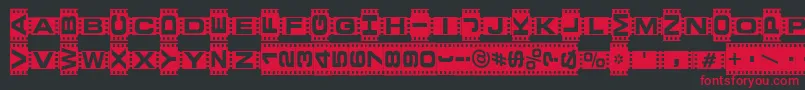Veden ffy Font – Red Fonts on Black Background