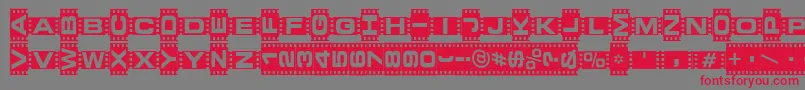 Veden ffy Font – Red Fonts on Gray Background