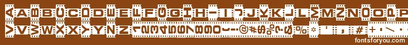 Veden ffy Font – White Fonts on Brown Background