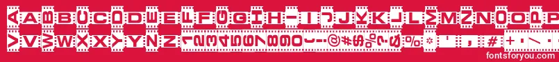 Шрифт Veden ffy – белые шрифты на красном фоне