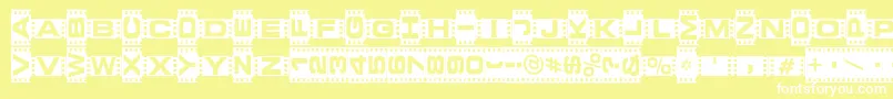 フォントVeden ffy – 黄色い背景に白い文字