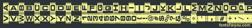 Veden ffy Font – Yellow Fonts on Black Background