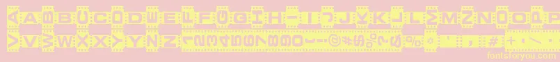 Veden ffy Font – Yellow Fonts on Pink Background