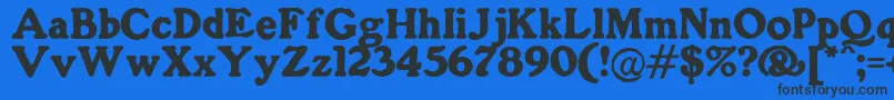 Gorilla Font – Black Fonts on Blue Background
