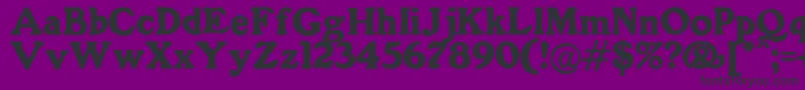 フォントGorilla – 紫の背景に黒い文字