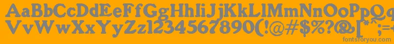 Gorilla Font – Gray Fonts on Orange Background