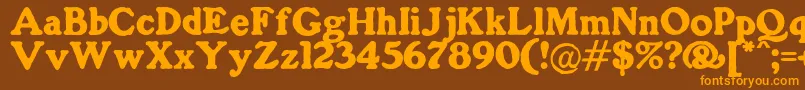 Gorilla Font – Orange Fonts on Brown Background