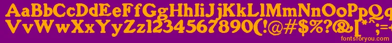 Gorilla Font – Orange Fonts on Purple Background