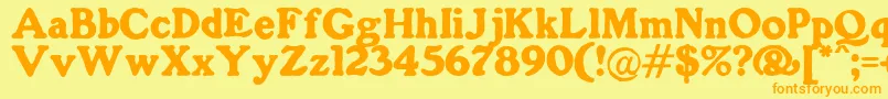 Gorilla Font – Orange Fonts on Yellow Background