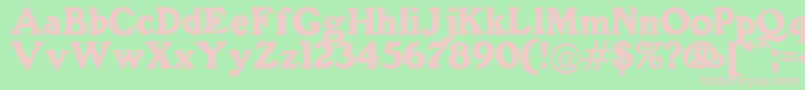 Gorilla Font – Pink Fonts on Green Background