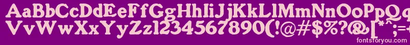 Gorilla Font – Pink Fonts on Purple Background