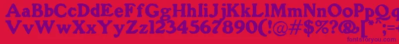 Gorilla Font – Purple Fonts on Red Background