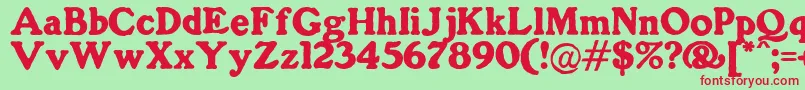 Gorilla Font – Red Fonts on Green Background