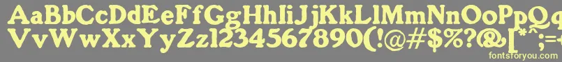 Gorilla Font – Yellow Fonts on Gray Background