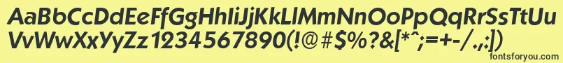 KoblenzserialBolditalic Font – Black Fonts on Yellow Background