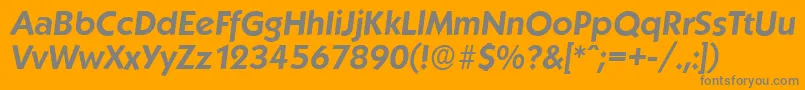 KoblenzserialBolditalic Font – Gray Fonts on Orange Background