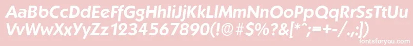 フォントKoblenzserialBolditalic – ピンクの背景に白い文字