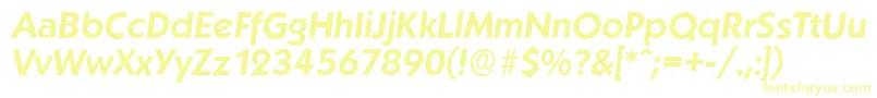 KoblenzserialBolditalic Font – Yellow Fonts on White Background