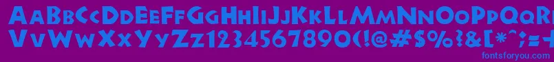 NewellRegular Font – Blue Fonts on Purple Background