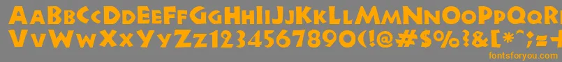 Шрифт NewellRegular – оранжевые шрифты на сером фоне