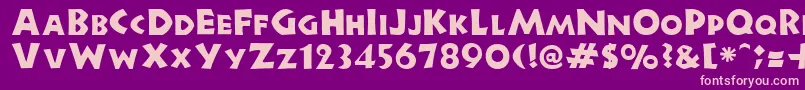 NewellRegular Font – Pink Fonts on Purple Background