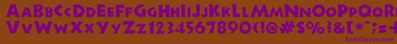 NewellRegular Font – Purple Fonts on Brown Background