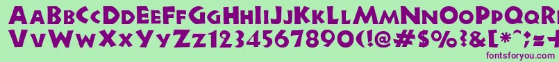 NewellRegular Font – Purple Fonts on Green Background