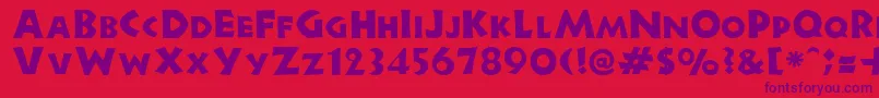 NewellRegular Font – Purple Fonts on Red Background