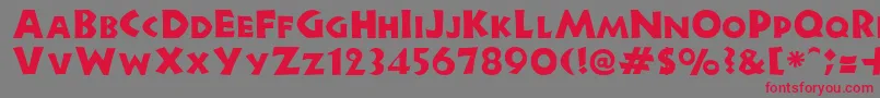 NewellRegular-Schriftart – Rote Schriften auf grauem Hintergrund