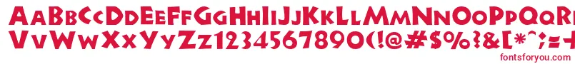 フォントNewellRegular – 白い背景に赤い文字
