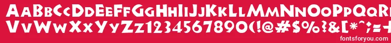 フォントNewellRegular – 赤い背景に白い文字