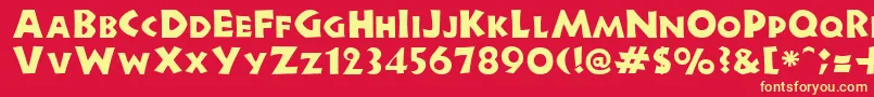 NewellRegular Font – Yellow Fonts on Red Background