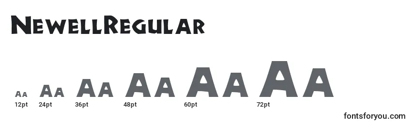 NewellRegular Font Sizes