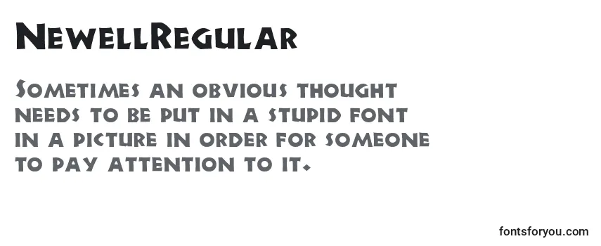 Review of the NewellRegular Font