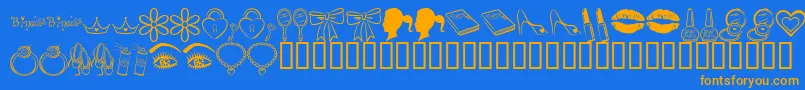 Más sobre la fuente PrincessBv fuente PrincessBv – Fuentes Naranjas Sobre Fondo Azul