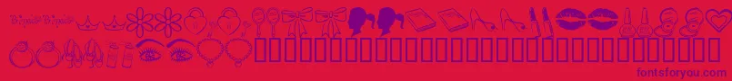 PrincessBv Font – Purple Fonts on Red Background
