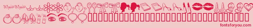 PrincessBv Font – Red Fonts on Pink Background