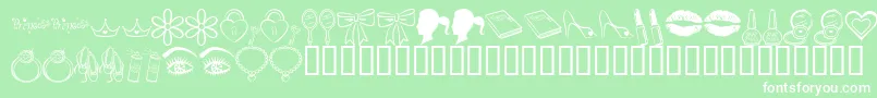 PrincessBv Font – White Fonts on Green Background