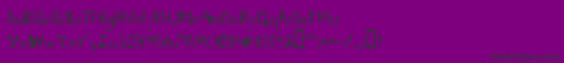 Deadgrit Font – Black Fonts on Purple Background