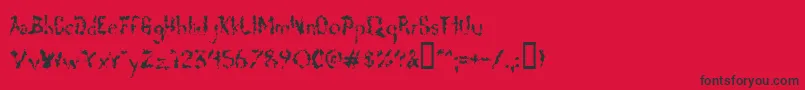 Deadgrit Font – Black Fonts on Red Background