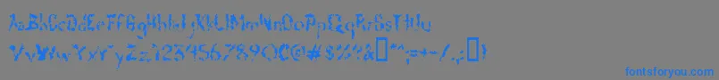 Deadgrit-Schriftart – Blaue Schriften auf grauem Hintergrund